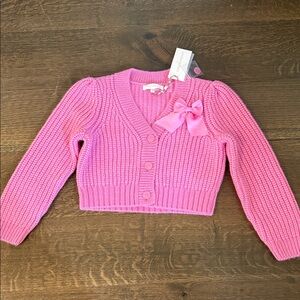 LoveShackFancy Pink Knit Sweater